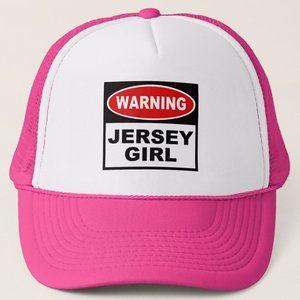 Warning Jersey Girl Trucker Hat